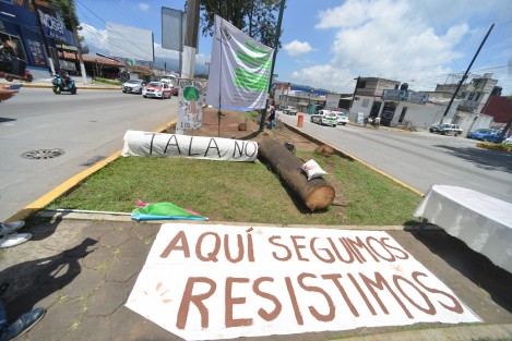 Dijeron que mantendrán el plantón pese al reinicio de la obra.