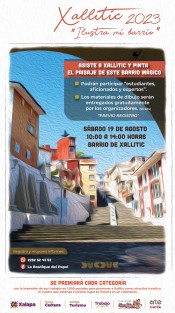 De 50 a 80 artistas expertos, estudiantes y aficionados se congregarán el próximo sábado 19 de agosto en el barrio de Xallitic, para la iniciativa ILUSTRA MI BARRIO, en el marco del nombramiento de este lugar como Barrio Mágico, por la Secretaría de Turismo. 