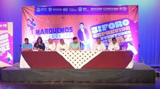  La Secretaría Ejecutiva del Sistema y del Consejo Estatal de Seguridad Pública, en coordinación con el Instituto Veracruzano de la Juventud, llevó a cabo la tercera edición del foro Juventudes por la Paz, en el que participaron más de 400 asistentes provenientes de cuatro instituciones educativas.