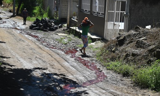 Los olores fétidos afectan a cerca de 40 familias, y la situación empeora cuando llueve, pues el drenaje se tapa con los desechos vertidos por el rastro. 