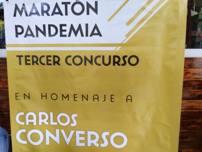 Berenice Flores Mora, Hernán Manzano, Dilan Alarcón y Julio César Hernández invitan al Tercer Concurso Maratón Pandemia, en homenaje a Carlos Converso, del 4 al 7 de octubre. 