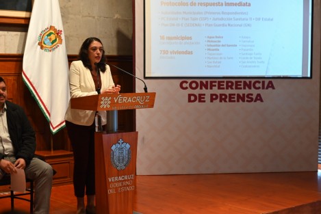 La titular de Protección Civil, Guadalupe Osorno Maldonado, dio a conocer el reporte de daños en 730 viviendas, la mayoría en ocho colonias y cabecera de Agua Dulce (575), donde fueron activados dos refugios temporales que resguardaron a siete habitantes, en coordinación con el Ejército Mexicano y la Secretaría de Seguridad Pública a través de sus planes DN-III-E y Tajín