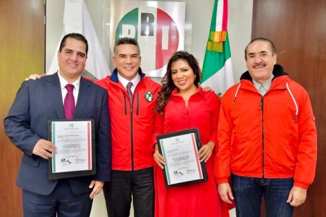 Nombran a Adolfo Ramírez Arana y Lorena Piñón Rivera como presidente y secretaría general del PRI en Veracruz; nombramiento  lo otorga el dirigente nacional priista Alejandro Moreno Cárdenas, en presencia de Pedro Gutiérrez, delegado del CEN en el estado.