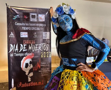  Este domingo 28 de octubre a las 07:30 horas se realizará la tercera edición de la Carrera de Día de Muertos, evento pedestre en las distancias de 3 y 5 kilómetros; el punto de salida y meta estará ubicado en la pista del Estadio Heriberto Jara Corona.