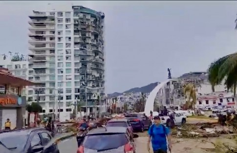 Aspectos del impacto Huracán Odis en Acapulco, Gro..  Zona turística devastada. Imágenes NetGraph 

