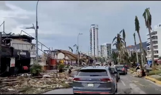 Aspectos del impacto Huracán Odis en Acapulco, Gro..  Zona turística devastada. Imágenes NetGraph 

