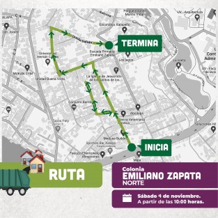 El Ayuntamiento de Xalapa informa que este sábado 4 de noviembre se realizará una jornada de descacharrización en la colonia Emiliano Zapata. 