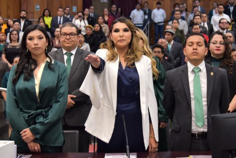 El Congreso  del Estado, recibió a través de la Comisión Permanente de Trabajo y Previsión Social, la comparecencia de la encargada de despacho de la Secretaría de Trabajo, Previsión Social y Productividad (STPSP), Yoshadara Landa Vásquez, correspondiente a la glosa del Quinto Informe de Gobierno.
