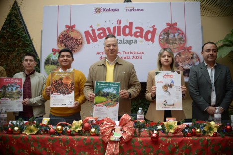 Para consolidar a Xalapa con centro integrador de las actividades turísticas de la región y ofrecer nuevas experiencias a los visitantes, el Ayuntamiento, a través de la Comisión Edilicia y la Dirección de Turismo, presentó el programa Navidad en Xalapa. Actividades turísticas de temporada 2023.