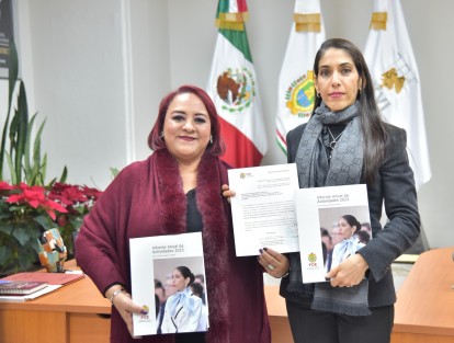 l recibir el informe de labores 2023 de la Fiscalía General del Estado (FGE), la presidenta de la Mesa Directiva de la LXVI Legislatura, diputada Adriana Esther Martínez Sánchez, reconoció el papel de la titular del organismo autónomo, Verónica Hernández Giadáns, al considerar que, a cinco años de asumir el reto, ha dado importantes logros para Veracruz en materia de procuración de justicia. 