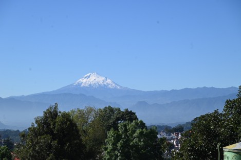 El clima helado favoreció a limpiar el cielo de la ciudad de Xalapa, lo que permitió observar los paisajes del alrededor de la ciudad.