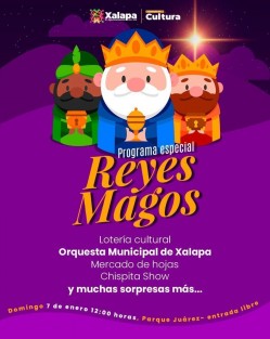Para celebrar el Día de Reyes y promover la convivencia familiar, la Orquesta Municipal de Xalapa (OMX) ofrecerá un concierto el próximo domingo 7 de enero a las 12:00 horas, en el Parque Benito Juárez.