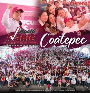 Rocío Nahle estuvo este domingo en la región de Coatepec, recibiendo el apoyo de sus seguidoras 