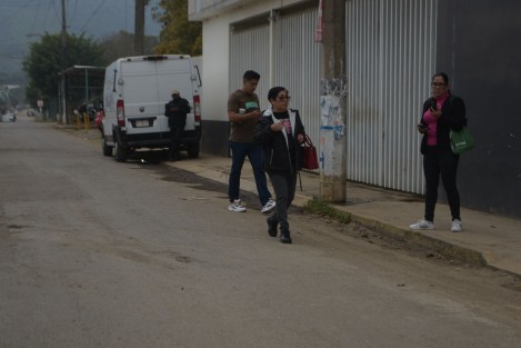 La exjueza Angélica Sánchez llegó a su audiencia a las salas de juicios orales en Pacho Viejo. En días pasados anunció que irá como candidata al Senado por MC.