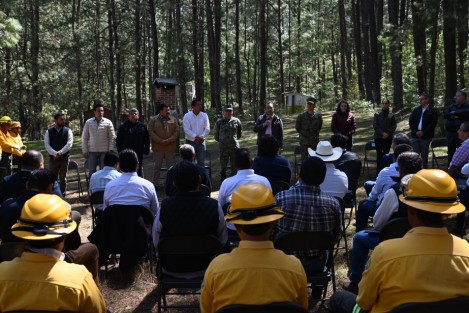  En la reserva natural de San Juan del Monte  autoridades del Gobierno de Veracruz encabezadas por el gobernador  Cuitláhuac García Jiménez, presentaron los resultados del convenio para fortalecer el combate de incendios forestales. 