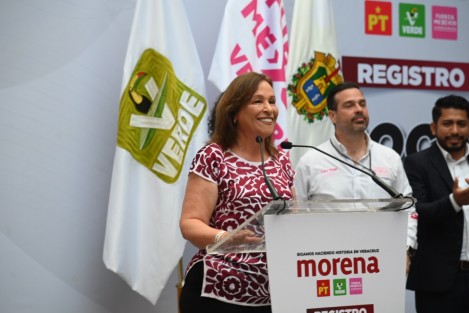  ¡Vamos a ganar! aseguró la Ingeniera Rocío Nahle García en el marco de su registro como candidata de Morena, Partido del Trabajo, Partido Verde y Fuerza por México a la gubernatura de Veracruz ante el Organismo Público Local Electoral (OPLE).