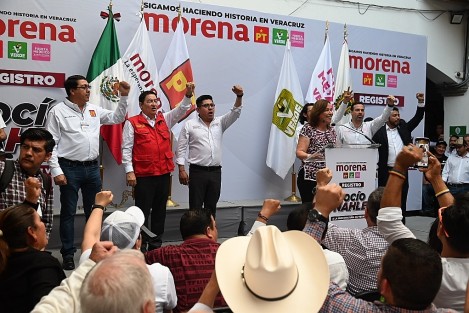 Nahle García, acompañada de los dirigentes de todos los partidos que integran la coalición, recalcó que el 2 de junio ratificarán la victoria. 
