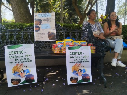 La joven Alyn Mendoza realiza un colecta de víveres para llevarlos a las zonas afectadas por los incendios. Estará en el parque Juárez juntando esta ayuda para quienes quieran colaborar.