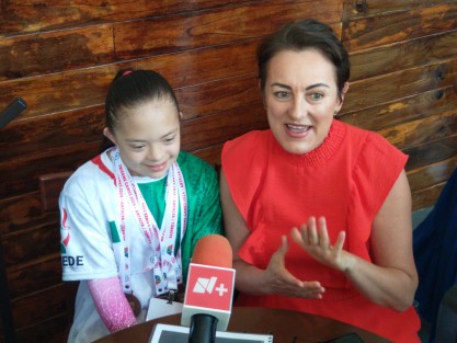La madre de la gimnasta xalapeña Julieta Main Pino, pide a las autoridades apoyo para la joven deportista que recién lograra el primer lugar en la categoría Junior All Around y 4 medallas en los Juegos Paratletas con Trisomía XXI (síndrome de Down) en Turquía.