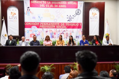  la Comisión Permanente de Trabajo y Previsión Social del Congreso del Estado, inauguró la Semana de la Seguridad Social, que se desarrolla del 22 al 26 de abril con diversas actividades a cargo de dependencias estatales.