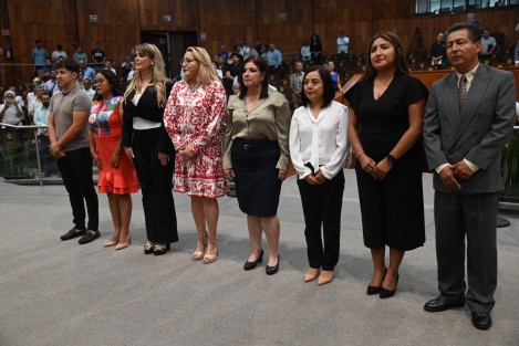 Como resultado de las solicitudes de licencias presentadas anteriormente por parte de las diputadas y diputados propietarios, la Mesa Directiva de la LXVI Legislatura tomó la protesta de ley a ocho personas que asumen el cargo de la representación popular.