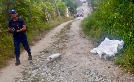 En una carretera con dirección a la comunidad de La Encantada, municipio de Cazones de Herrera, Ver., fue localizado el cuerpo sin vida de una persona del sexo masculino. Presentaba una profunda herida a la altura del cuello