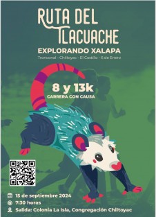 El Consejo Municipal para la Asistencia Social (Conmas), invita a todos los corredores, clubes, equipos, asociaciones y población en general a participar en la carrera con causa La ruta del tlacuache, explorando Xalapa, que se efectuará el domingo 15 de septiembre a partir de las 8:00 horas.
