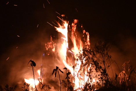 El fuego se extiende hacia las laderas del parque nacional Cofre de Perote. Los lugareños piden a las autoridades ayuda para terminar en su totalidad el fuego ya que afecta sus sembradíos  y ganado.