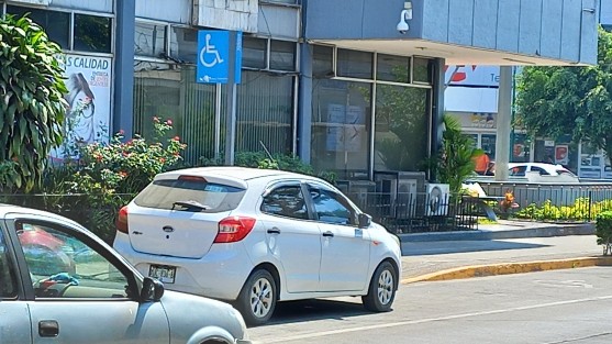 Ciudadano aportando su granito 3: Y el discapacitado nunca se vio ni dentro ni fuera del vehículo. 
