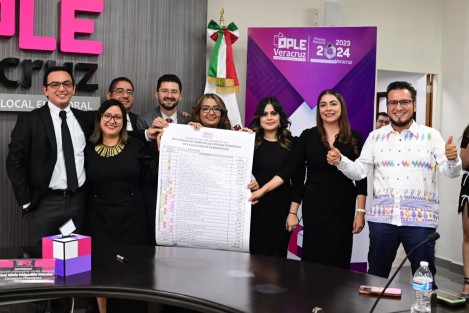 El Organismo Público Local Electoral del Estado de Veracruz (OPLE Veracruz) concluyó el 100 por ciento de los cómputos a la gubernatura, senadurías, diputaciones federales y locales y tras el cumplimiento del orden del día, la Consejera Presidenta del OPLE Veracruz, Marisol Alicia Delgadillo Morales dio por cerrados los trabajos y agradeció a las representaciones de partidos políticos por su participación en este proceso. OPLE 