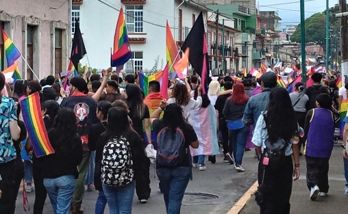 Este sábado la marcha del Orgullo e Inclusión LGBTQ recorrió las calles de Xalapa, desde el panteón Palo Verde hacia el centro de la capital. 
