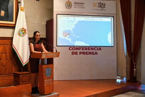 La secretaria de Protección Civil, Guadalupe Ozorno  Maldonado, dijo que un disturbio tropical  se está formando en el Golfo de México, por lo que alertó a la población a estar atentos.