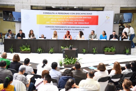 
Este 25 de junio, el Congreso del Estado de Veracruz, por conducto de la Comisión Permanente de Derechos Humanos y Atención a Grupos Vulnerables, realizó dos foros consultivos dirigidos a personas con discapacidad, en cumplimiento con sentencias del Tribunal Electoral del Estado de Veracruz (TEV) y de la Suprema Corte de Justicia de la Nación (SCJN), a fin de escuchar los planteamientos de este sector y legislar al respecto.