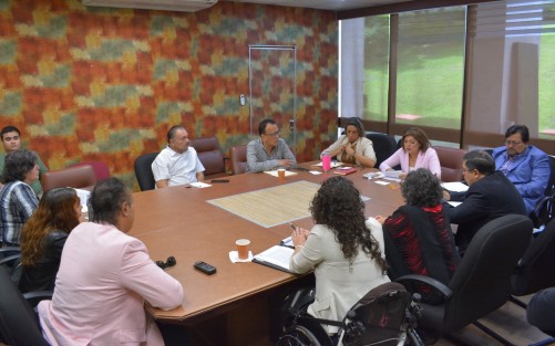 La Comisión Permanente de Organización Política y Procesos Electorales de la LXVI Legislatura celebró una reunión con el Grupo de Seguimiento de la Consulta para la Reforma al Código Electoral del estado en materia de participación y candidaturas de personas con discapacidad en procesos electorales en la entidad.