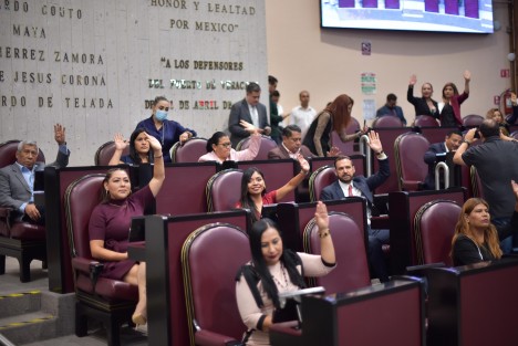 El Pleno de la LXVI Legislatura aprobó el Punto de Acuerdo presentado por la Junta de Coordinación Política (Jucopo) por el que se instruye a la Secretaría de Fiscalización de este Congreso para que emita la Guía para la Elaboración del Proyecto de Ley de Ingresos y Presupuesto de Egresos municipal para el ejercicio 2025. 
