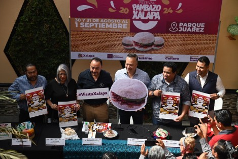 Autoridades municipales presentaron el Festival del Pambazo 2024, que se llevará a cabo del 30 de agosto al primero de septiembre en el parque Juárez, en el cual esperan superar la derrama económica del año pasado. 