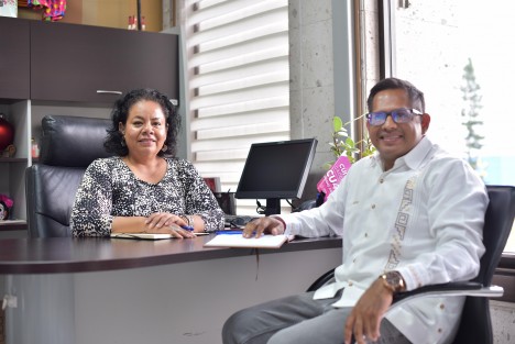 En el marco del inicio del próximo ciclo escolar 2024-2025, la presidenta de la Comisión Permanente de Educación y Cultura de la LXVI Legislatura, diputada Illya Dolores Escobar Martínez, se reunió con el secretario técnico del Consejo Interinstitucional Veracruzano de la Educación (CIVE), Efrén del Moral Ventura.