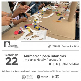 Y para mañana domingo, la GACX ofrece el Taller Animación infantil para chicos interesados en  la animación y la creación de historias. La cita es este 22 de septiembre a las 11:00 hrs. en Xalapeños Ilustres 135, Centro de Xalapa, Ver..