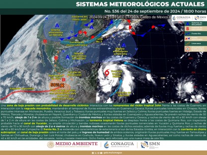Se espera que en los siguientes días aumente el potencial de lluvias y tormentas en el estado con los máximos en montañas y cuencas del sur, con algunos eventos localmente fuertes.