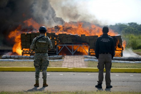En apego a la normativa, fueron incineradas 6 toneladas 937 kilos de marihuana, un kilo 187 gramos de clorhidrato de metanfetamina, 356 miligramos de cocaína, 15 miligramos de clorhidrato de cocaína, seis tabletas de clonazepam y 2 kilos 464 gramos de sustancias negativas.