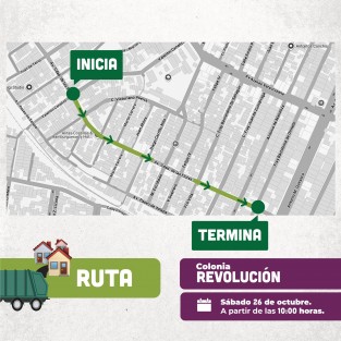La Dirección de Salud del Ayuntamiento de Xalapa, a través del Departamento de Regulación Sanitaria, invita a vecinos de la colonia  Revolución, a la Jornada de Descacharrización que se llevará a cabo este sábado 26 de octubre apartir de las 10:00 horas.