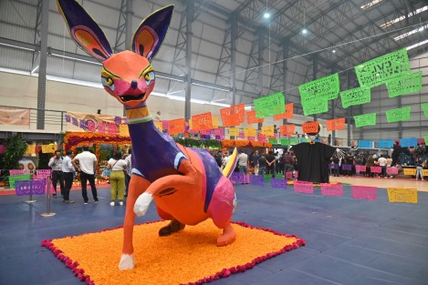 El gobernador Cuitláhuac García Jiménez asistió a la muestra de altares organizado por la Secretaría de Educación de Veracruz, a través de la Subsecretaría de Educación Media Superior y Superior,  La Gran Ofrenda de las 10 Regiones en el Gimnasio Omega, en Xalapa. Fotos: 