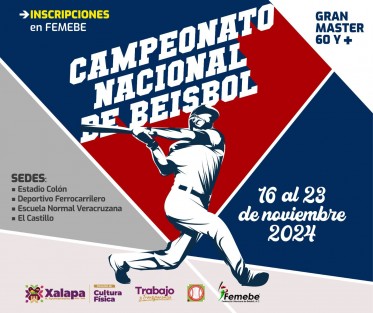 Con el fin de promover el turismo deportivo y generar derrama económica entre los prestadores de servicios, del 16 al 23 de noviembre Xalapa será sede del Gran Master de Beisbol 60 años y más, informó el director de Cultura Física, Bertoldo Reyes Campuzano. 