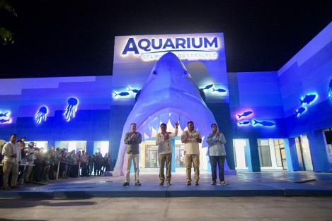 El gobernador Cuitláhuac García Jiménez junto con el procurador de Medio Ambiente, Sergio Rodríguez Cortés, inauguró la remodelación del Aquarium de Veracruz, recinto de 6 mil 800 metros cuadrados recuperado por el Gobierno del Estado, que no sólo será un centro de observación, conservación e investigación de especies marinas, sino también un punto de atracción turística sin precedentes en la entidad.