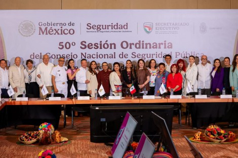 La gobernadora de Veracruz Rocío Nahle García participó en la 50ª sesión ordinaria del Consejo Nacional de Seguridad Pública, realizada en Acapulco, Guerrero. 