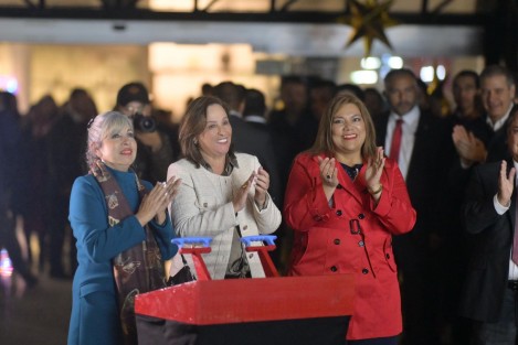 En un ambiente de calidez, la gobernadora de Veracruz Rocío Nahle García, acompañada por la familia del Sistema Estatal para el Desarrollo Integral de la Familia (DIF), encabezó el encendido del árbol navideño.

