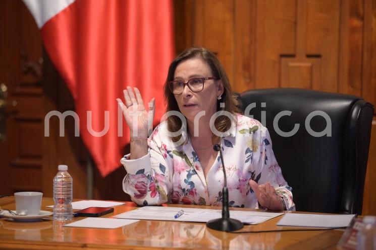 La gobernadora, Rocío Nahle García, en su calidad de presidenta del Consejo Directivo del Instituto Veracruzano de la Vivienda (INVIVIENDA), encabezó la Segunda Sesión Ordinaria celebrada en la Sala de Banderas de Palacio de Gobierno.