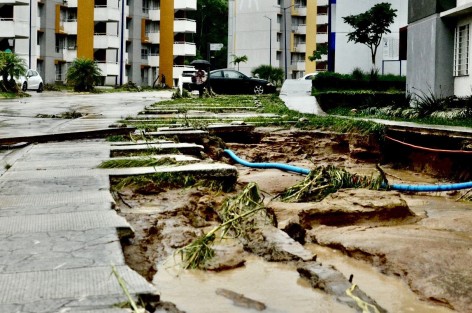 Derivado de las fuertes lluvias registradas por la tomenta tropical 