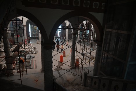 Continuan los trabajos de remodelación en palacio