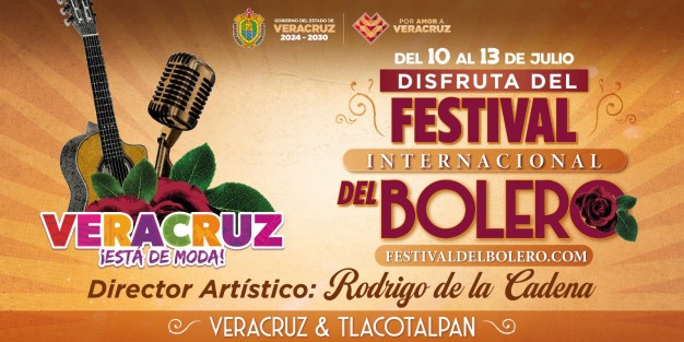 Veracruz y Tlacotalpan serán sedes del Festival Internacional del Bolero, del 10 al 13 de julio, con destacados intérpretes del género, noches de gala, tríos legendarios y un emotivo homenaje sinfónico a uno de los más grandes cantautores del país.
